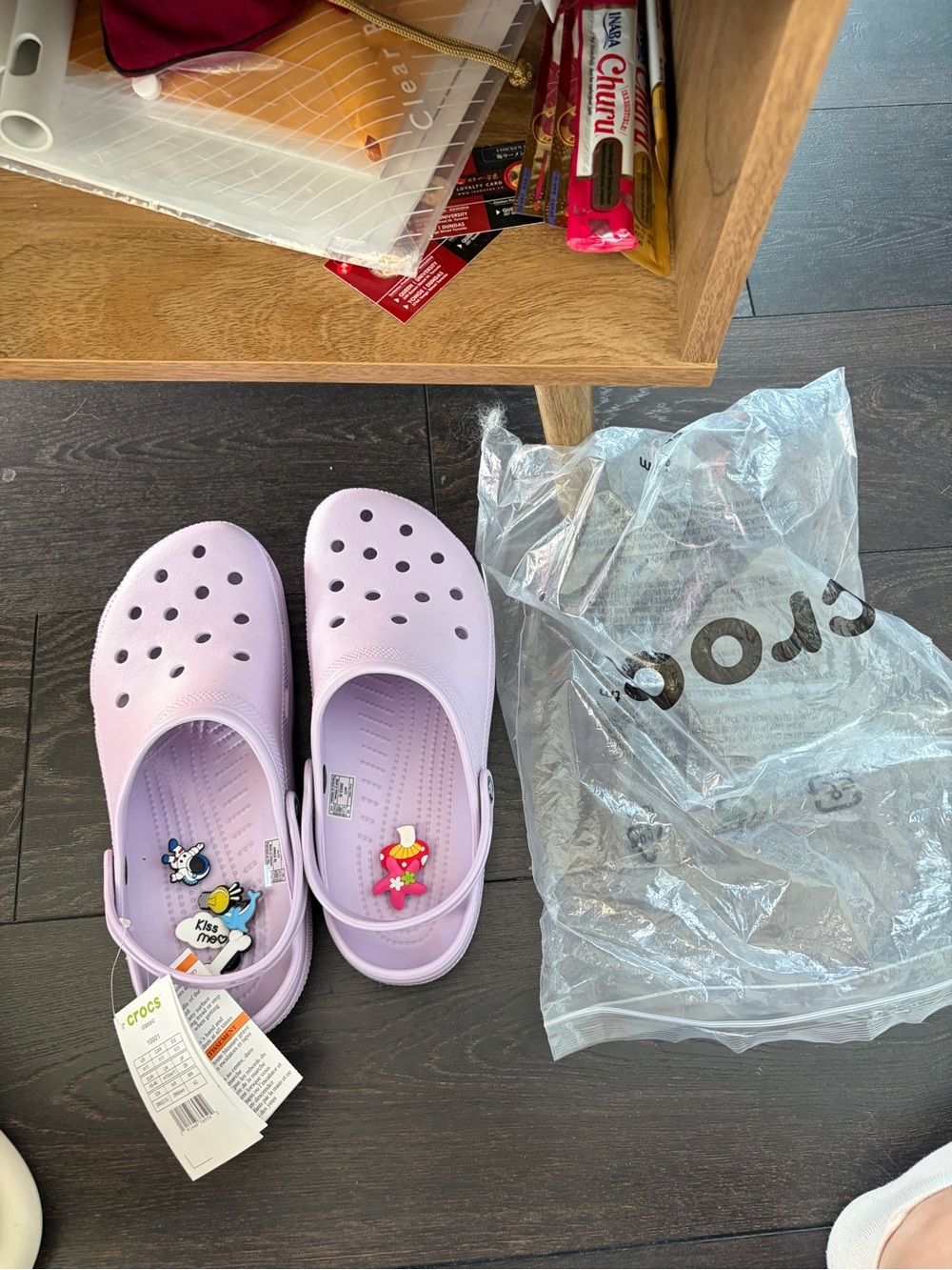 CROCS Kids Classic Clog in Light Lavender with Jibbitz Charms